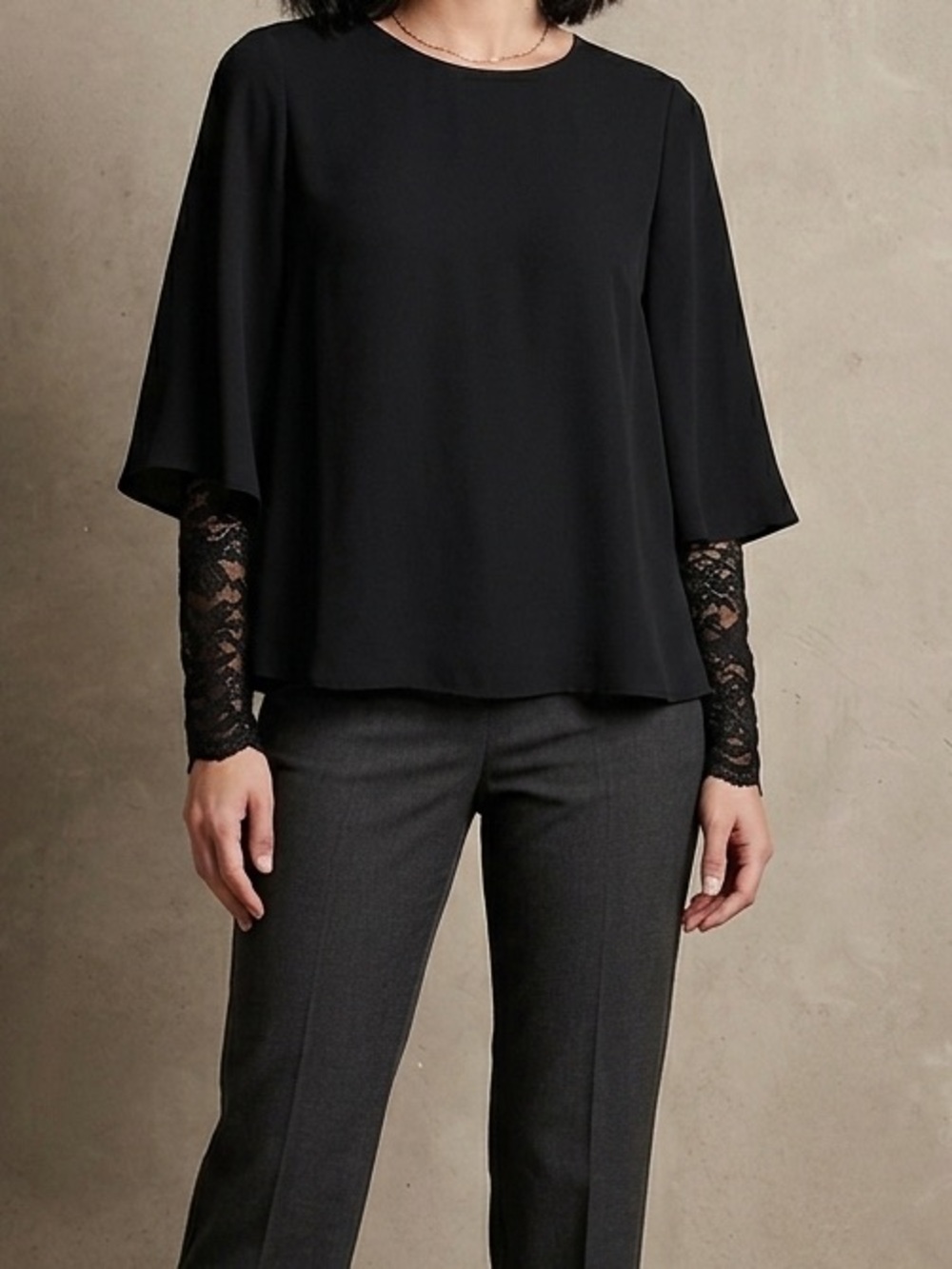 Cartise Blouse with Lace Sleeves